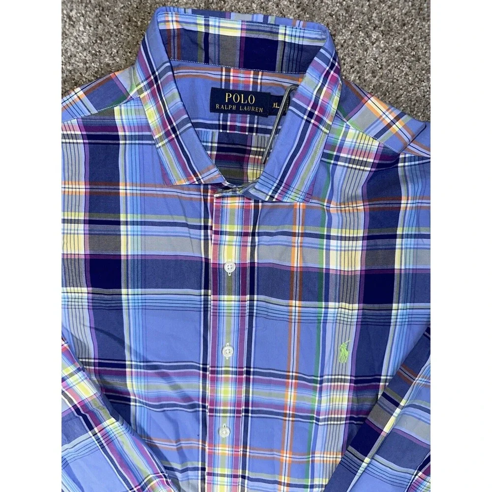 Polo‎ Ralph Lauren Men's Button Up Shirt Long Sleeve Extra Large/XL Plaid